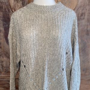 Cozy grey open weave American Eagle sweater